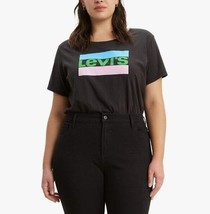 Levis Womens Plus 3X Black Perfect Graphic Tee Shirt NWT AB58 - £13.85 GBP