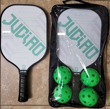 Pickleball 2 Paddle Carbon Fiber Set with 4 Balls and Carry Bag SHIP FRO... - $45.53