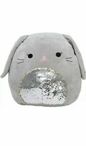 Grande 12 &quot; Squishmallow Blake Grigio Lustrini Ventre Coniglietto Super Morbido - £20.24 GBP