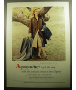 1958 Aquascutum Coats Ad - Aquascutum leads the way with the women&#39;s Top... - £14.55 GBP