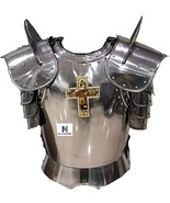 Medieval Steel Warrior Breastplate Shoulder Guard Costume Armor Halloween - $402.97