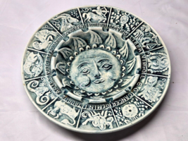 Vintage 1970s Ceramic Zodiac Ashtray Blue-Gray &amp; White - Signed J.K. - NEAR MINT - $32.65