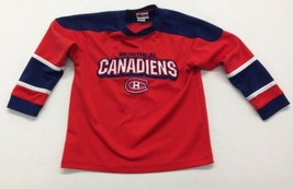   Montreal Canadiens Kids Size Small Red Blue V Neck Jersey - $13.75