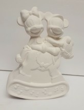 Disney Mickey Minnie on Rocking Horse Ceramic Bisque Pottery Ready to Paint VTG - £39.06 GBP