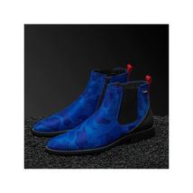 Men's TAYNO Chelsea Chukka Micro Suede Soft Comfortable Boot Victorian Blue Camo image 4