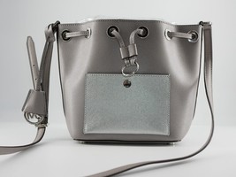 Michael Kors Pearl Grey Greenwich Crossbody Bucket Bag - £51.79 GBP