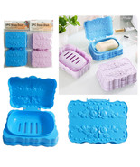 2 Pc Soap Saver Dish Holder Drain Container Travel Bathroom Shower Case ... - £10.21 GBP