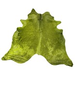 Dyed Green Cowhide Rug Size: 7x7 feet D-848 - $246.51