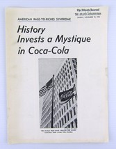 Vintage Coca-Cola Rags to Riches, History Invests a Mystique in Coca Col... - $23.46