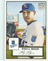 Ryan Braun 2007 Topps Rookie 1952 Edition #96 Kansas City Royals ROOKIE RC - £1.40 GBP