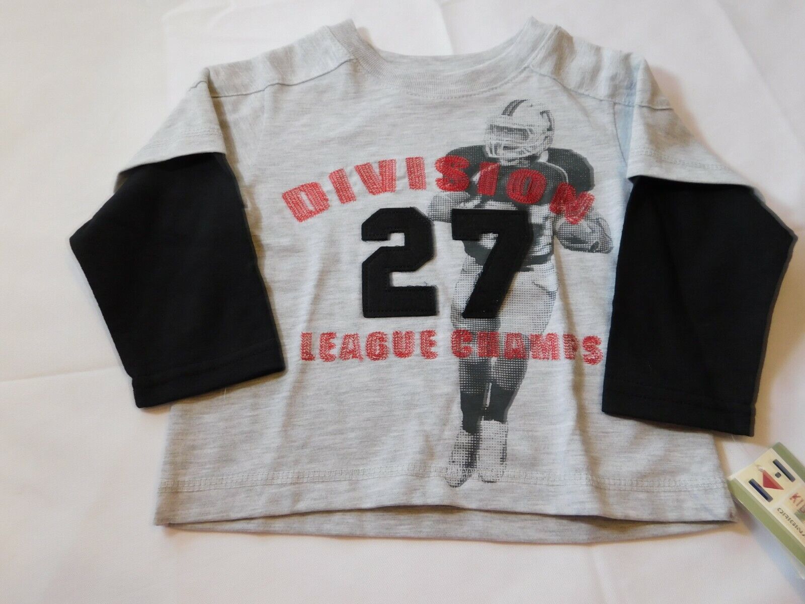 Kids Headquarters Baby Boy's football LS T Shirt Size 18 Months Grey Heather NWT - $12.86