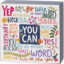&quot;You Can&quot; Inspirational Block Sign - Encouragement, Positive Thinking, G... - $7.95