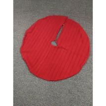 Cable Knit Red Christmas Tree Skirt 48&quot; Hobby Lobby - £23.52 GBP