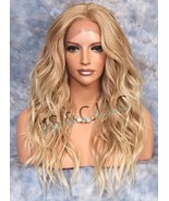Human hair Blend Wig Natural Relaxed Beachy Wavy Strawberry Blonde mix O... - $2,237.79 MXN