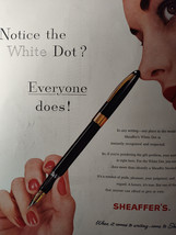1956 Esquire Original Art Ad Advertisement SHEAFFER&#39;s Pens and Front Cover - $10.80