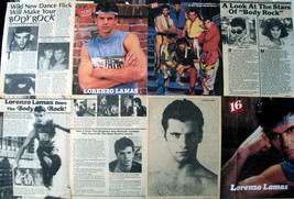 LORENZO LAMAS ~ 8 Color, B&amp;W Vintage Articles, PIN-UPS, Centerfold frm 1983-1984 - £6.04 GBP