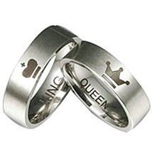 COI Tungsten Carbide King Queen Wedding Band Ring - TG2571AA  - $39.99