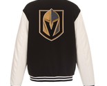 NHL Vegas Golden Knights Reversible Fleece Jacket PVC Sleeves Embroidere... - £108.25 GBP