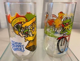 Vintage 1981 McDonalds Great Muppet Caper Glasses Set of 2 Fozzie Bear &amp;... - £15.57 GBP