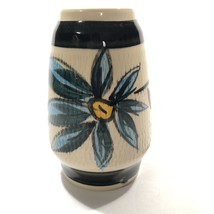 Vintage West Germany 657-14 Stoneware MCM Hand Painted Floral 5 3/4 Vase... - $36.42
