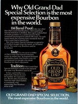 1981 Old Grand Dad 114 Proof Bourbon Vintage Print Ad Bar Room 80s Wall Art - $10.97