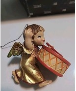 SIGNED Anri Juan Ferrandiz Heavenly Drummer Gold Angel Ornament 185/1000... - $150.00