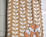 Carter&#39;s Baby Blanket Fox Leaves Embroidered Applique Sherpa  - $24.70