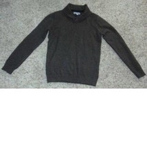 Boys Sweater Silver Lake Brown Long Sleeve Collar Button Neck-size XL - $23.76