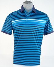 Tommy Hilfiger Golf Blue Black &amp; White Stripe Short Sleeve Polo Shirt Mens NWT - £74.26 GBP