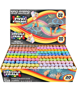 180 PCS Washable Sidewalk Chalks Set in 20 Colors Non-Toxic Jumbo Chalk ... - $659.72 MXN