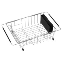 Expandable Deep &amp; Large Dish Drying Rack, Over The Sink, In Sink Or On Counter D - £38.36 GBP