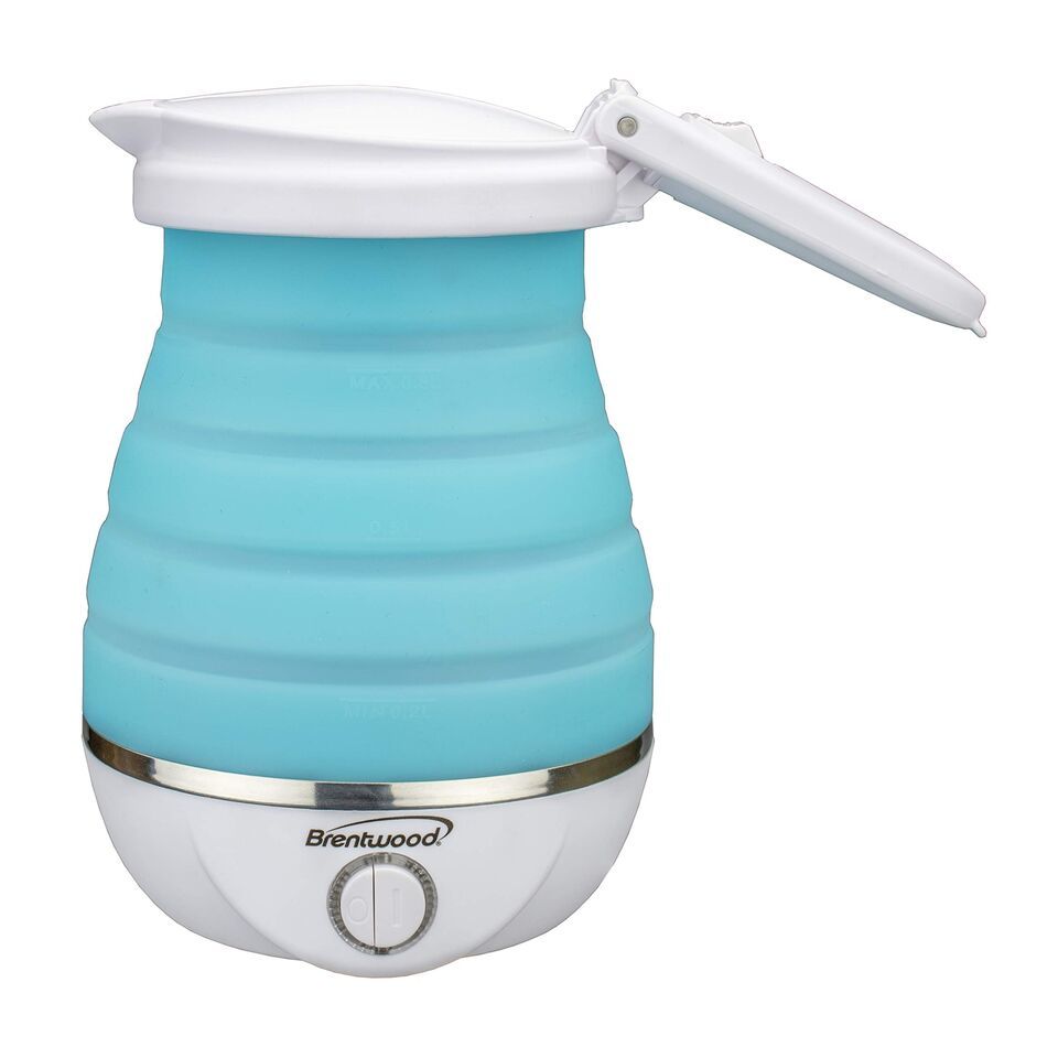 Brentwood KT-1508BL Dual Voltage 120/220 Volt Collapsible-Travel Kettle ... - $26.72