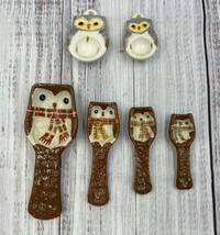 Pier 1 Imports Ceramic OWL Measuring Spoons, Set of 4 - Plus 2 More READ - $11.19