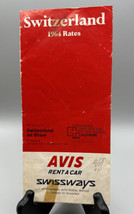 Ephemera Rent a Car Swiss Ways Avis Rates 1964 Switzerland  Collectible Vintage - £11.68 GBP