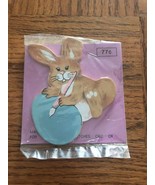 Flat Bunny Wood Ornament - $7.47