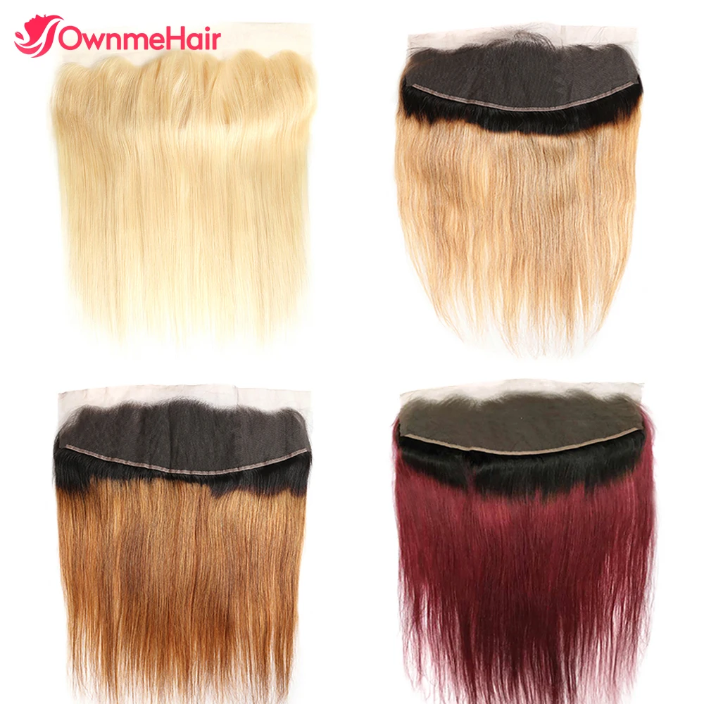 13x4 Lace Frontal  Brazilian Straight Human Hair Closure Lace Frontal Closure - £32.19 GBP+