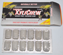 Vintage Sealed Xylichew Black Licorice Counter Display Chewing Gum Pack - £15.81 GBP