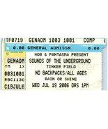 Sounds Of The Underground Ticket Stub July 19 2006 Orlando Florida - £11.64 GBP