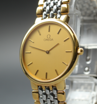 Vintage 1991 [Near MINT] Omega De Ville Cal.1378 32mm Quartz Gold Bracel... - $23,194.41 MXN