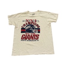 Vintage New York Giants Super Bowl XXI NFL Champions 1987 T-Shirt 80&#39;s L... - $34.99