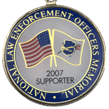 National Law Enforcement  Officers Memorial Keyring Key Fob 2007 Supporter USA - £10.03 GBP