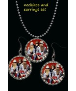ZZ Top earring and necklace set great gift  must have  earrings music 80s - $173.83 MXN