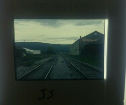 VTG Railroad Tracks Grant County Farm Services Building Original Slide Photo - £11.98 GBP