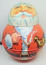 VINTAGE 1980 BRISTOL WARE ROLLY POLLY SANTA TOBACCO STORAGE TIN CHRISTMAS - £18.94 GBP