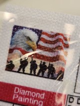 Usa Eagle Flag Soldiers America  Diamond Painting Kit, Round Drills 40cm x 30cm - £8.57 GBP
