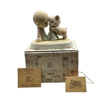 Precious Moments We&#39;re In It Together 1982 E-9250 Boy and Pig Gift - $14.01