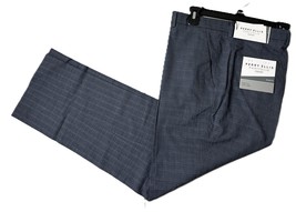 Perry Ellis Portfolio Mens Slim-Fit Flat Front Dress Pants Dusty Blue-30x29 - $31.99