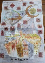 TSR 1994 Outer Planes And Planescape Cosmographical Tables Poster - £69.81 GBP