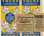 Thom&#39;s Sightseeing Tours Brochure Beverly Hills Hollywood California 1950&#39;s - £14.28 GBP