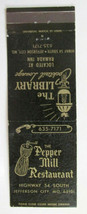 Pepper Mill - Jefferson City, MIssouri Restaurant 20 Strike Matchbook Co... - £1.37 GBP